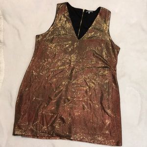 Gold sparkly mini dress